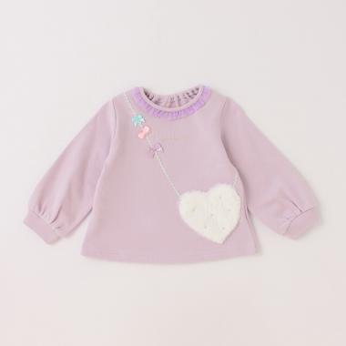 ハートポシェット風トレーナー