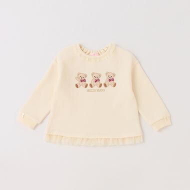 クマアップリケ　トレーナー