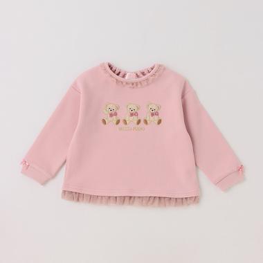 クマアップリケ　トレーナー