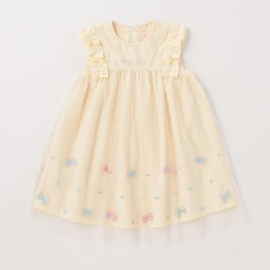 チュール刺しゅうワンピース