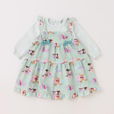 お部屋柄ドッキングワンピース