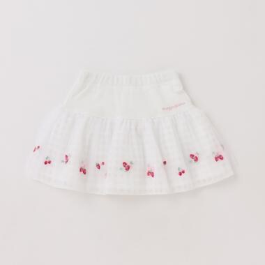 イチゴ刺しゅうフリル　スカパン