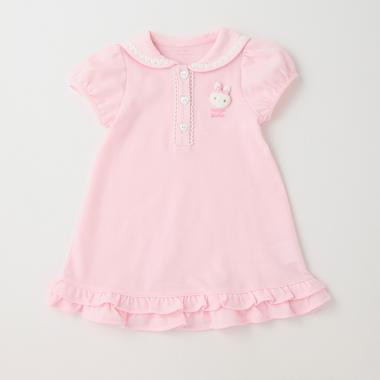 ウサギマスコットつきセーラーカラー　カットワンピース