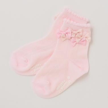 リボンイッパイ　クルーソックス【日本製】