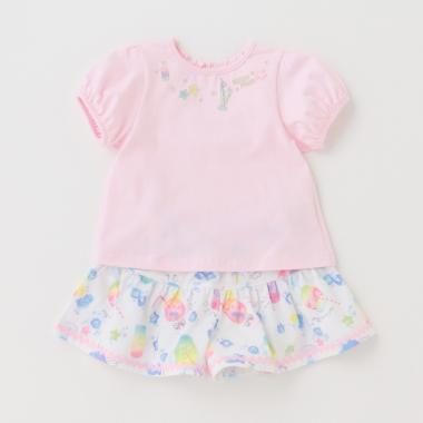 半袖Tシャツ＆アイシーソーダポップ柄キュロットスカート