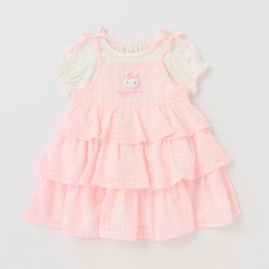 ウサギマスコットつきキャミワンピース＆半袖Tシャツセット