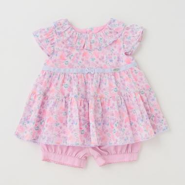 水彩フラワー柄チュニック＆ブルマセット