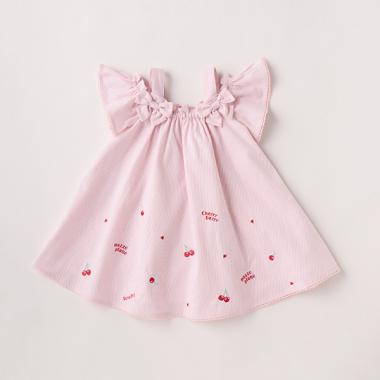 チェリー刺しゅう　オフショルワンピース