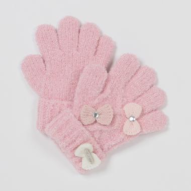 プチリボン　マシュマロニット手袋【日本製】