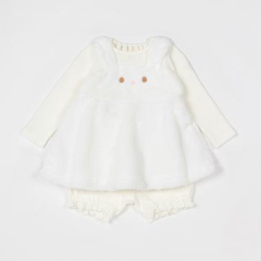 うさぎフェイクファー　チュニック＆ブルマセット