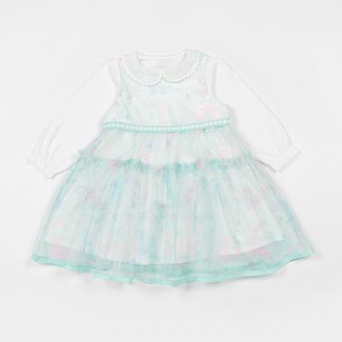 スイートピー柄レースワンピース&インナーセット