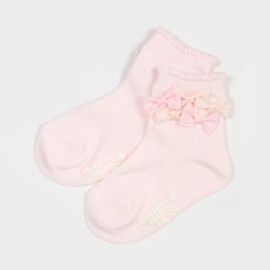 リボンイッパイ　クルーソックス【日本製】