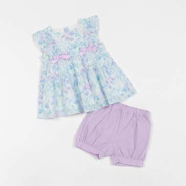 水彩花柄チュニック＆ブルマセット