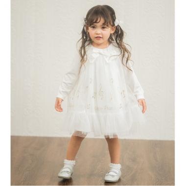 音符刺繍チュールワンピース＆ブルマ付