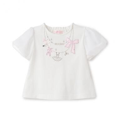 バレエネックレス刺しゅう　Tシャツ