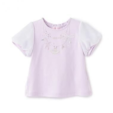 バレエネックレス刺しゅう　Tシャツ