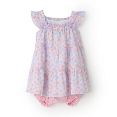 水彩花柄ワンピース＆ブルマセット