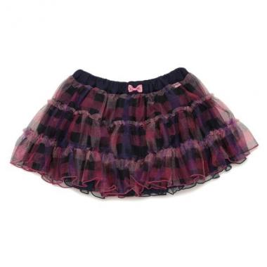 ブロックチェックチュールスカート