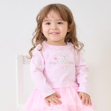 エンジェルウサギ裾フリル　長袖Tシャツ