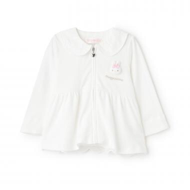 ウサギマスコット付うさ耳ジップカーディガン