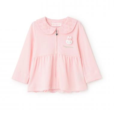 ウサギマスコット付うさ耳ジップカーディガン