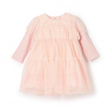 メゾピアノロゴ刺しゅうチュールワンピース＆ブルマセット