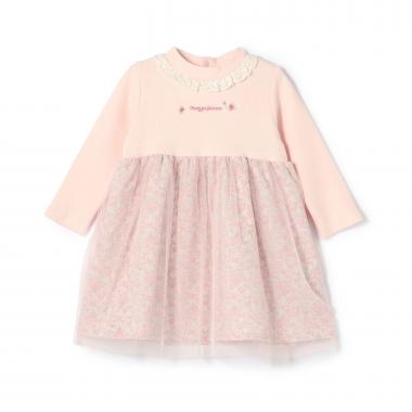 リトルフラワー柄ドッキングワンピース