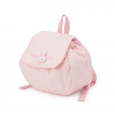 ウサギマスコットつき　ハートキルトリュック