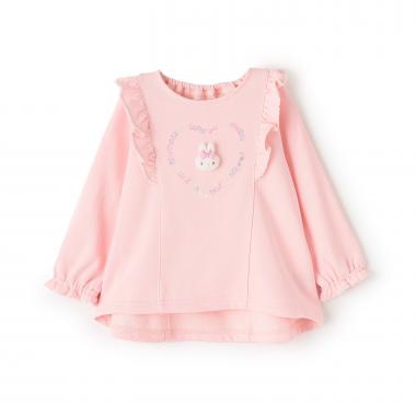 ウサギマスコットつき　フリルトレーナー