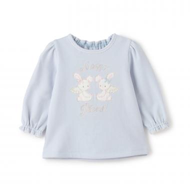 エンジェルウサギ刺しゅう　トレーナー