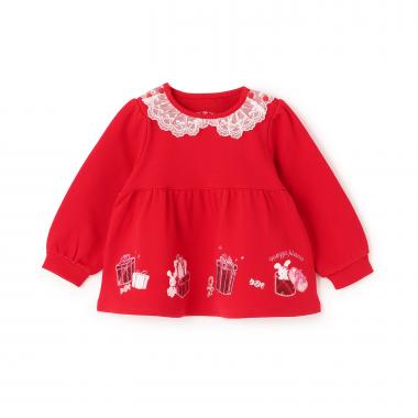 プレゼント刺繍　長袖チュニック