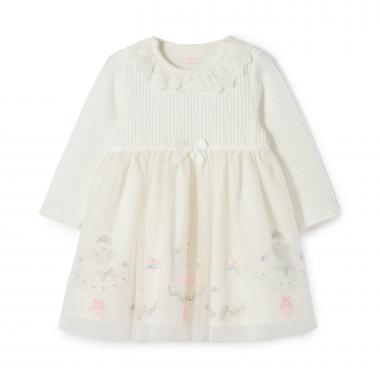 ドレス刺しゅうドッキングワンピース　ブルマセット