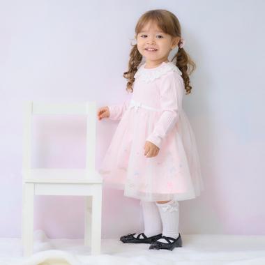 ドレス刺しゅうドッキングワンピース　ブルマセット