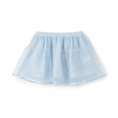 音符刺しゅう　チュールスカート