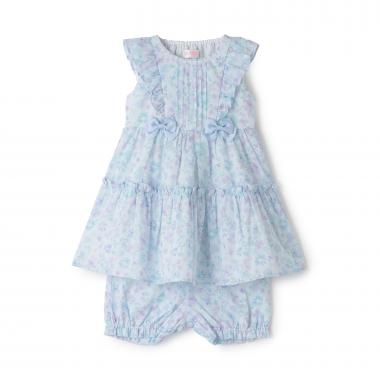 水彩花柄ワンピース＆ブルマセット