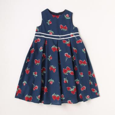 【人気商品再入荷】【直営店で取り扱い無し】イチゴ総柄ワンピース