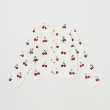 【人気商品再入荷】【直営店で取り扱い無し】チェリー柄ニット　カーディガン