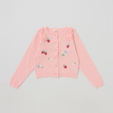 【人気商品再入荷】【直営店で取り扱い無し】リボン刺しゅうカーディガン