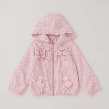 【人気商品再入荷】【直営店で取り扱い無し】ギンガムフリルウインブレ