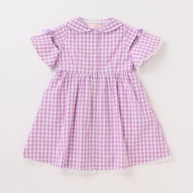 【人気商品再入荷】【直営店で取り扱い無し】ギンガムチェックセーラーカラー　ワンピース