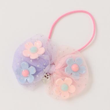 【人気商品再入荷】【直営店で取り扱い無し】プックリリボン花　ヘアポニー