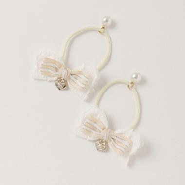 【人気商品再入荷】【直営店で取り扱い無し】レースリボン　ヘアポニー【日本製】