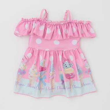 【人気商品再入荷】【直営店で取り扱い無し】アイス柄オフショルOP水着