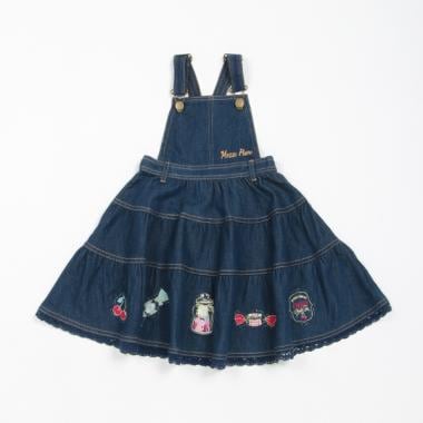 【人気商品再入荷】【直営店で取り扱い無し】スウィーツワッペン　サロペットスカート