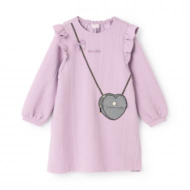 【人気商品再入荷】【直営店で取り扱い無し】キルトジャガード　ハートポシェット風ワンピース