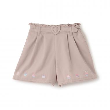 【人気商品再入荷】【直営店で取り扱い無し】プチフール刺しゅう　タックキュロットスカート