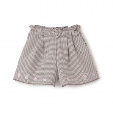 【人気商品再入荷】【直営店で取り扱い無し】プチフール刺しゅう　タックキュロットスカート