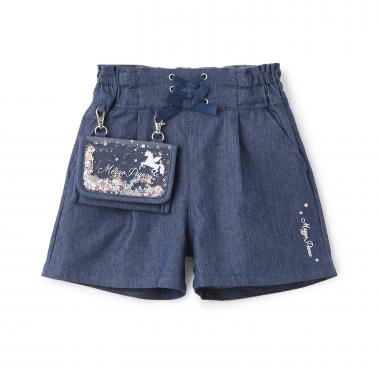 【人気商品再入荷】【直営店で取り扱い無し】キラキラ移動ポケットつき　ショートパンツ