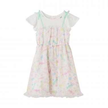 【人気商品再入荷】【直営店で取り扱い無し】キャンディ柄　ドッキングワンピース