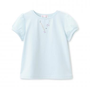 ☆彡ネックレス刺しゅう　半袖Tシャツ